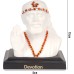 VOILA Lord Sai Baba Car Dashboard Idol Poly Marble and Wood 10x8x6 White Decorative Showpiece
